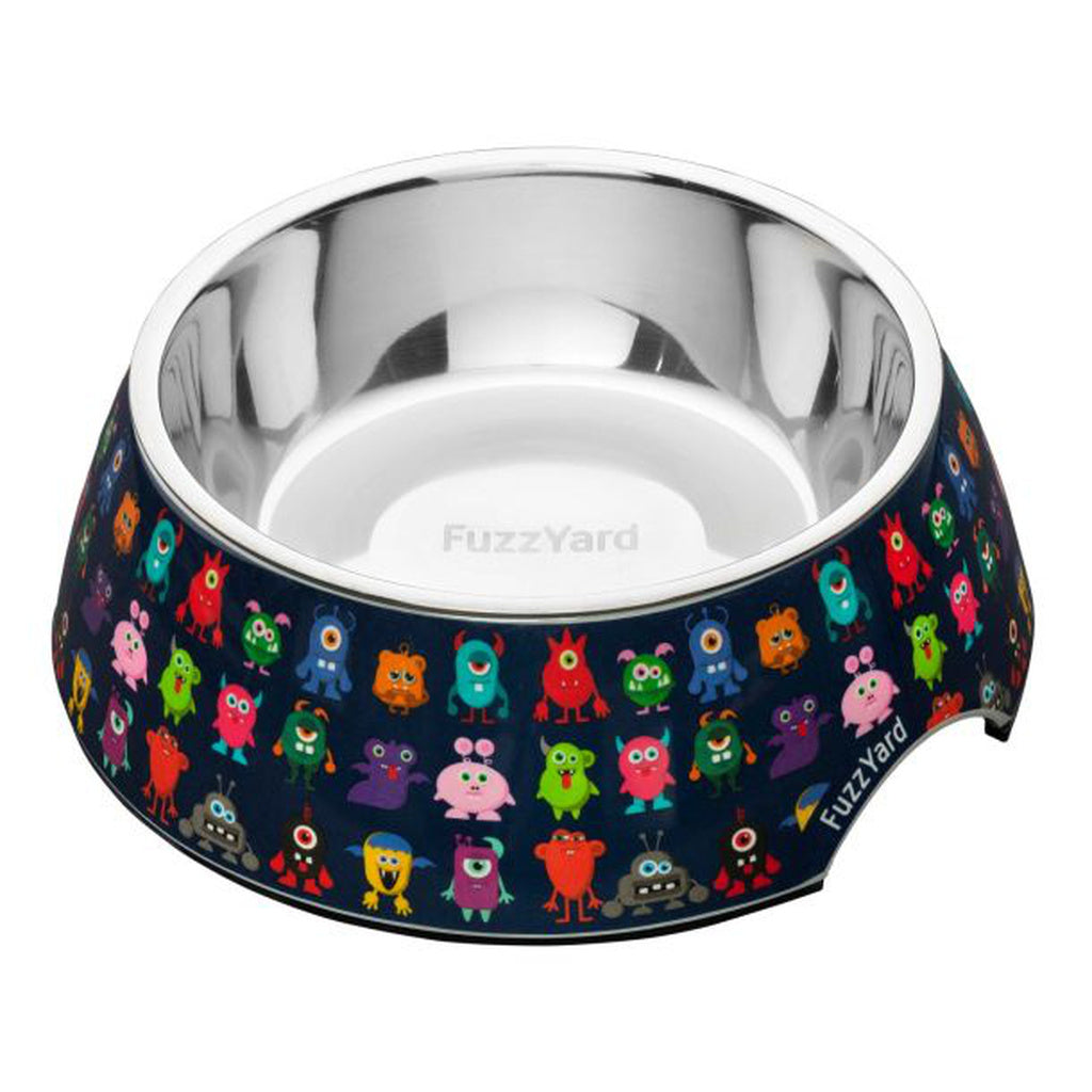 FuzzYard Easy Feeder Bowl - Yard Monsters - Large Dog Bowl