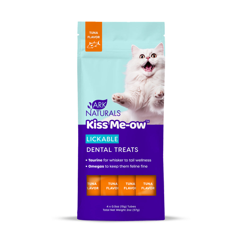Ark Naturals Kiss Me-Ow Lickable Tuna Dental Treats for Cats, 2 oz / 4 pack