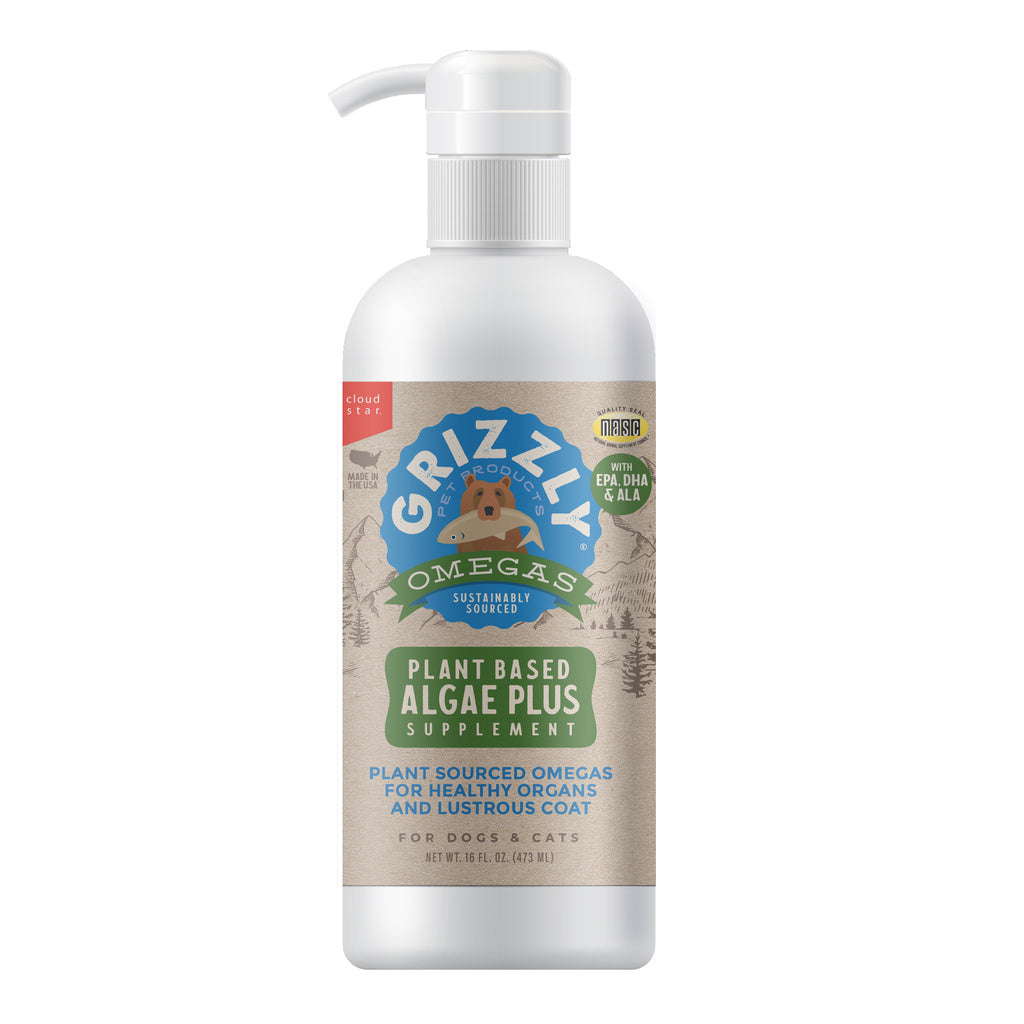 Grizzly Algal Plus Omega 3-6-9 Oil Supplement for Dogs & Cats, 16 oz