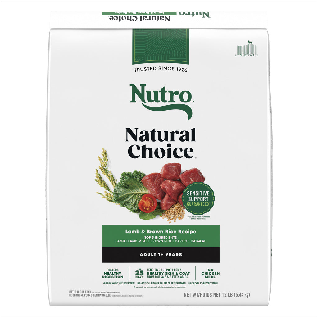 Nutro Natural Choice Adult Lamb & Brown Rice Dry Dog Food, 12 lbs