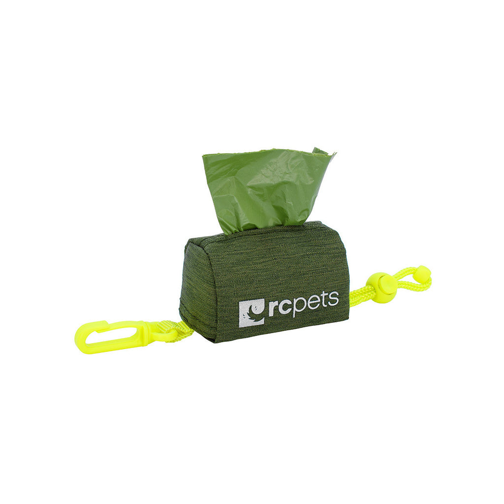 RC Pets P.U.P. Dog Waste Poop Bag Dispenser - Heather Olive - Leash Attachment