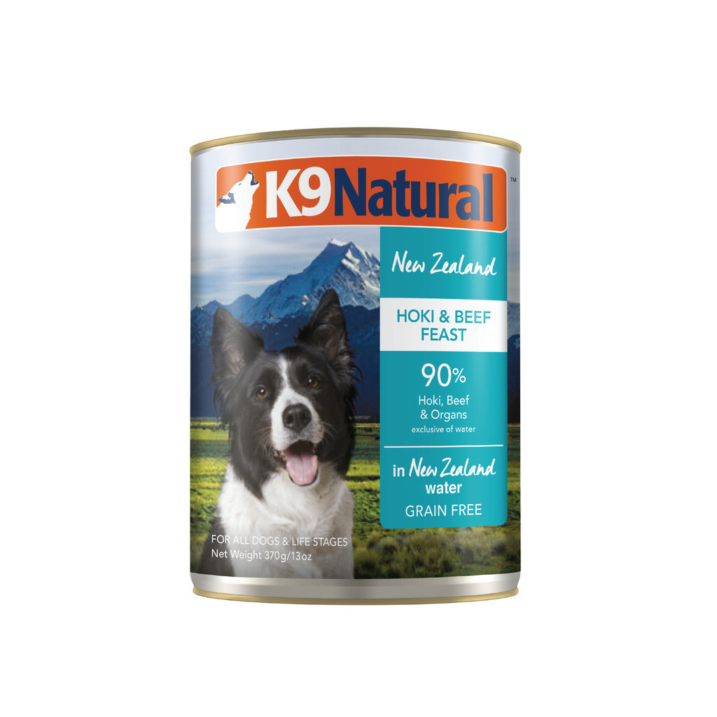 K9 Natural Hoki & Beef Feast Grain-Free Wet Dog Food, 13 oz Can