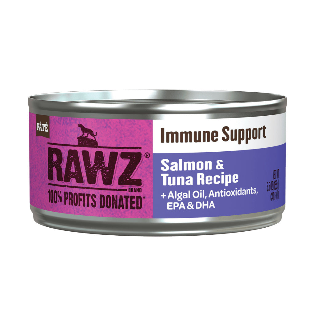 Rawz Cat Food Hip & Joint Support - Salmon, Tuna & Green Mussels - 5.5oz Can