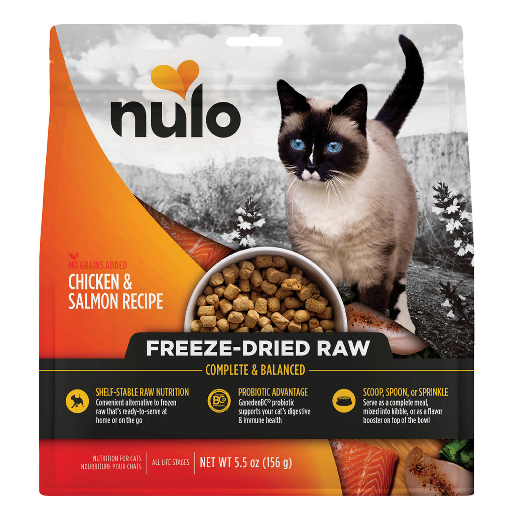 Nulo Freestyle Freeze-Dried Raw Grain-Free Cat Food, Chicken & Salmon, 5.5 oz