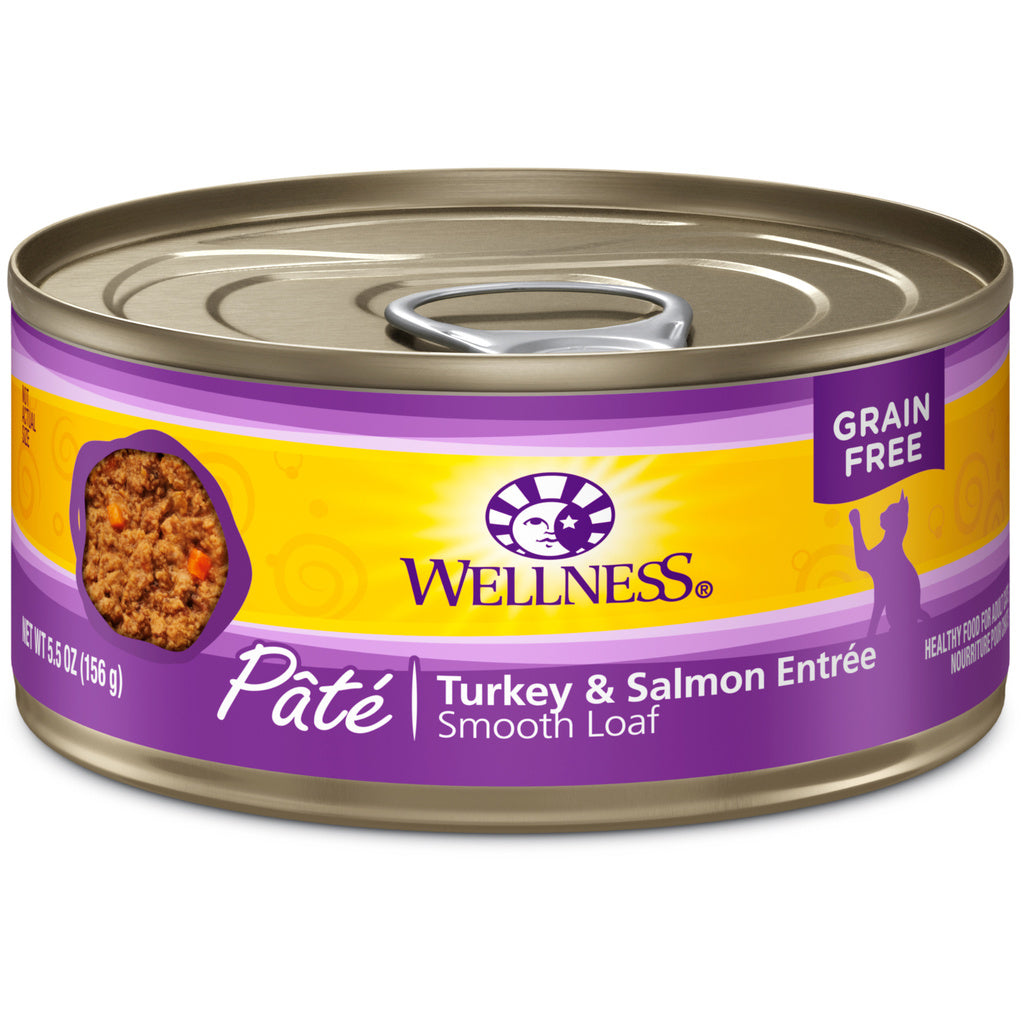 Wellness Complete Health Turkey & Salmon Pate Canned Cat Food, 5.5 oz