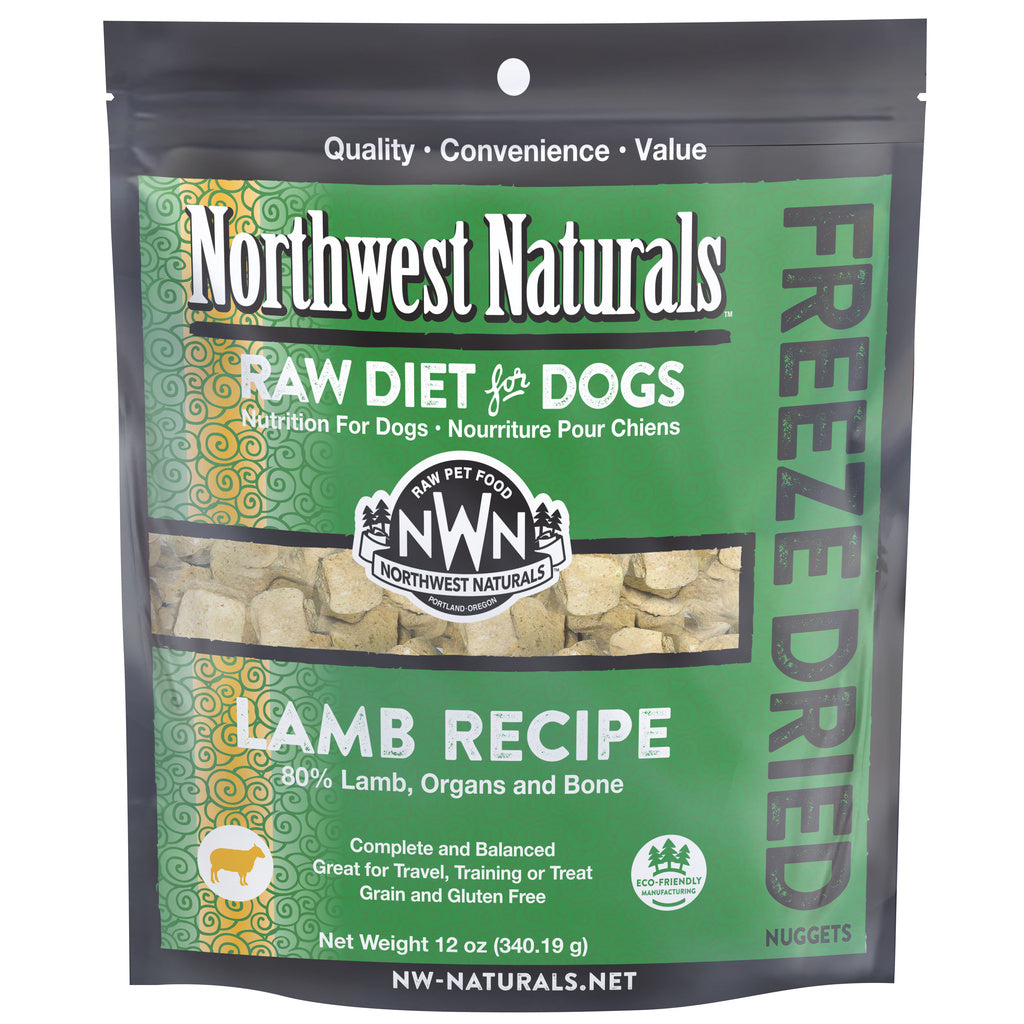 NW Naturals Freeze Dried Lamb Nuggets Dog Food, 12 oz - Grain-Free Raw Diet