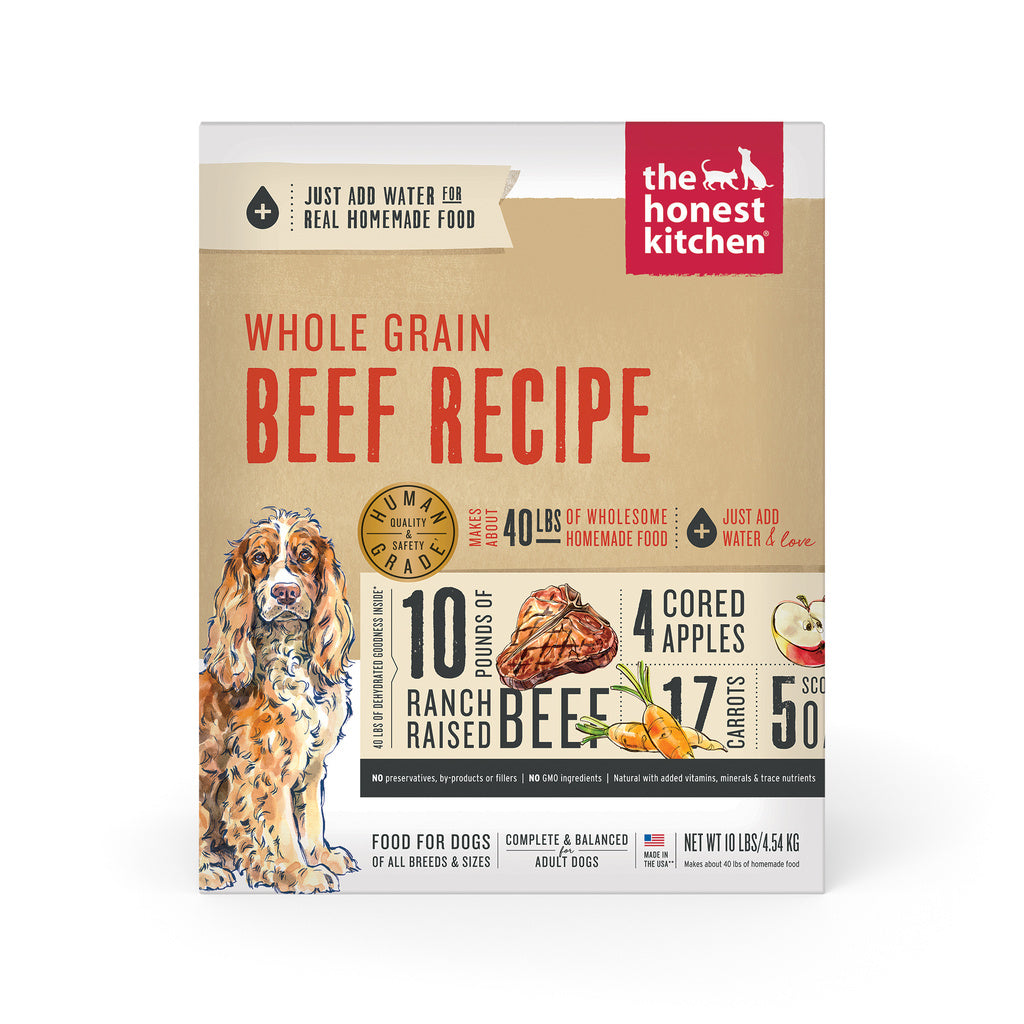 The Honest Kitchen Whole Grain Beef Recipe Dehydrated Dog Food - 10 lb Box