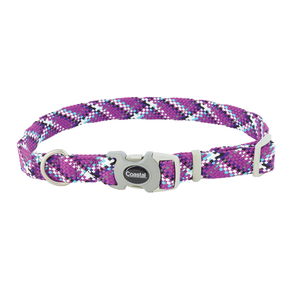 Coastal Pet Woven Reflective Dog Collar - Purple, Small