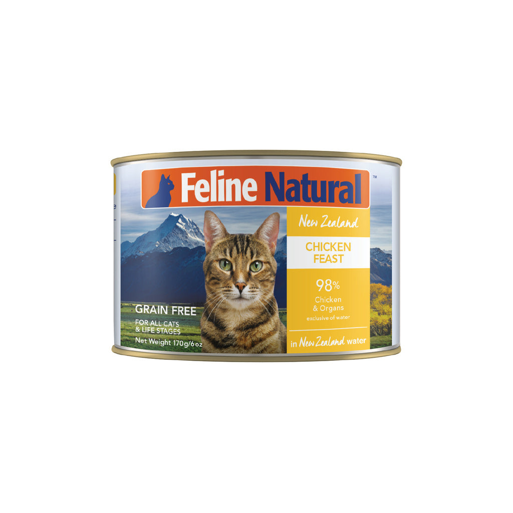 Feline Natural Chicken Feast Grain-Free Canned Wet Cat Food, 6 oz Can or 170g