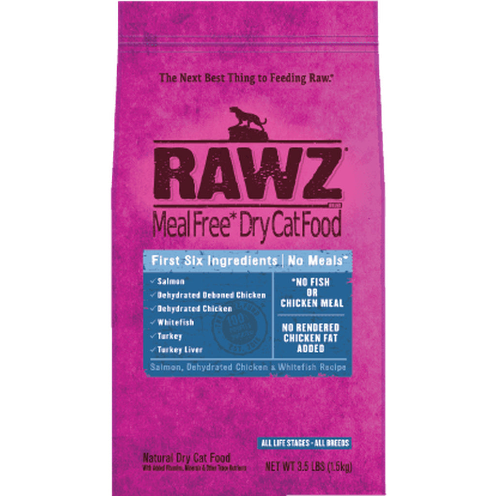 Rawz Salmon, Dehydrated Chicken & Whitefish Recipe Natural Dry Cat Food - 1.75lb