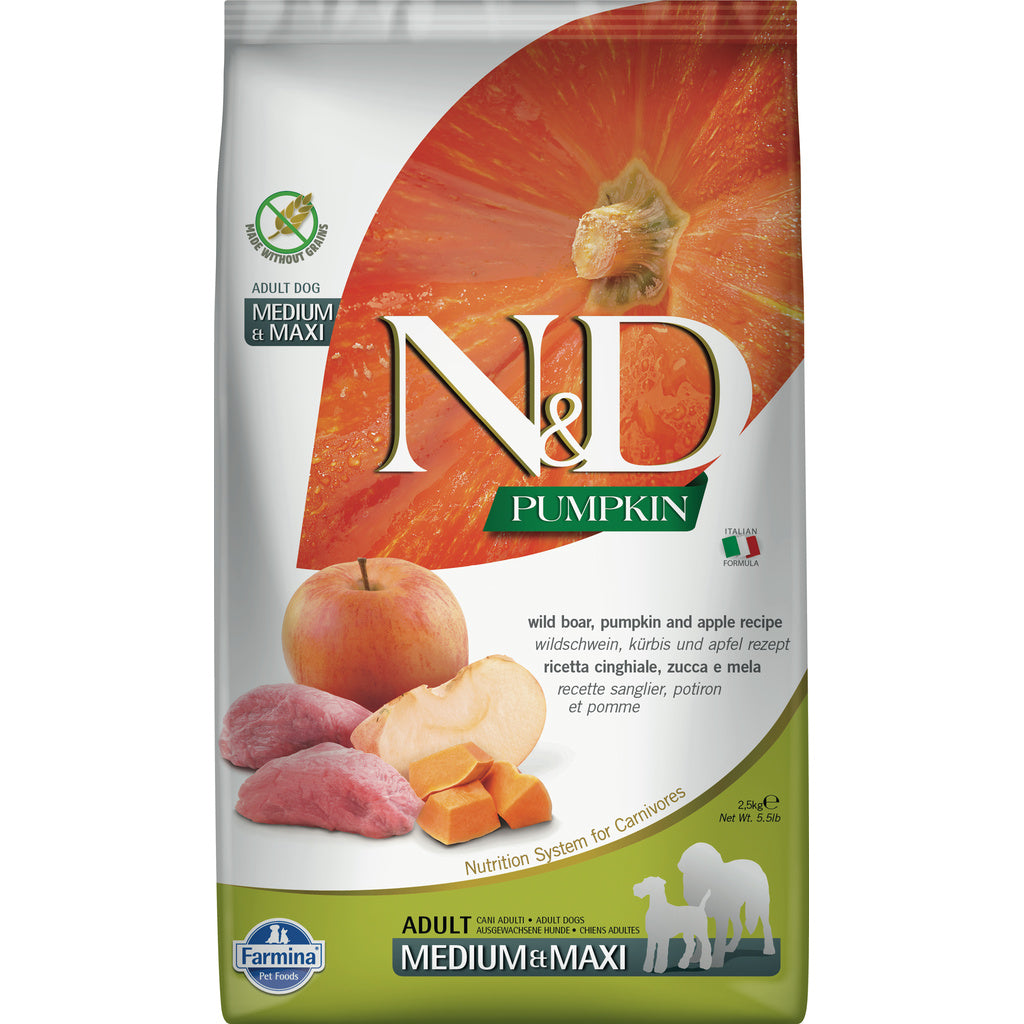 Farmina N&D Pumpkin Boar & Apple Adult Medium/Maxi Dog Food, 26.4 lb