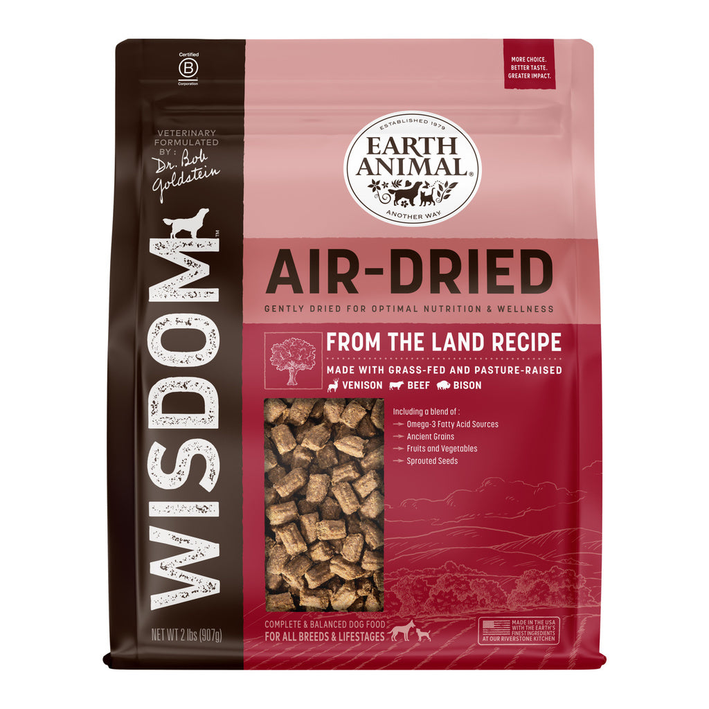 Earth Animal Wisdom Air-Dried From The Land Dog Food, 2 lb Bag