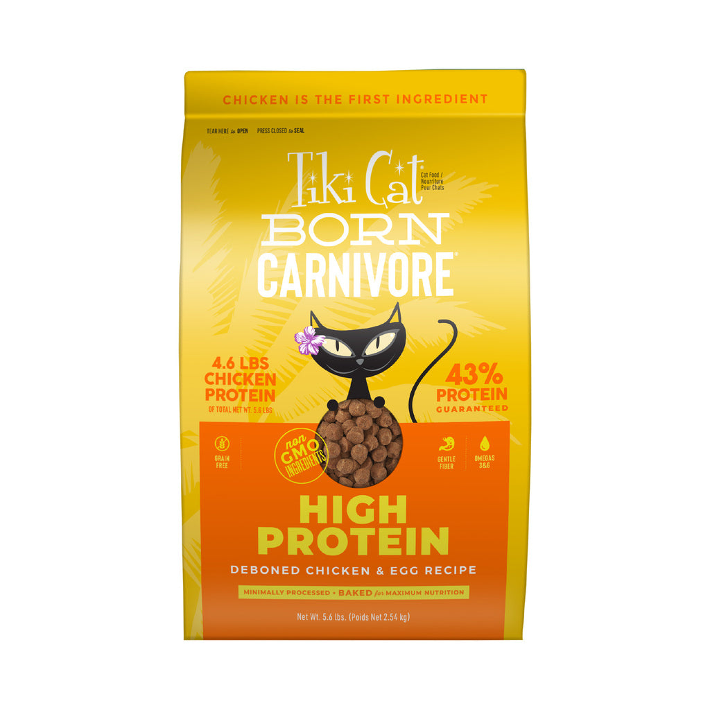 Tiki Cat Born Carnivore High Protein Deboned Chicken & Egg Dry Cat Food, 5.6 lb Bag