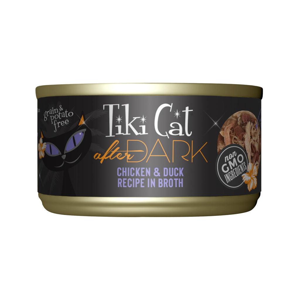 Tiki Cat After Dark Chicken & Duck Wet Cat Food, 2.8 oz Can - High Protein, Grain-Free
