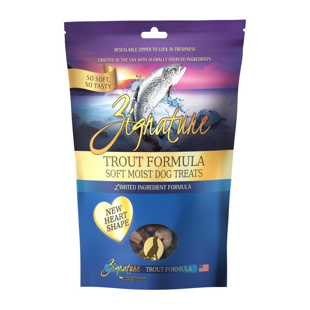 Zignature Soft Moist Dog Treats - Trout - 4oz - Limited Ingredient