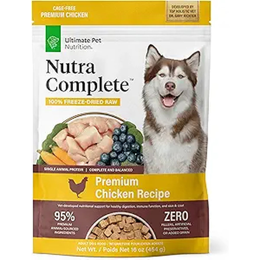 Ultimate Pet Nutrition Nutra Complete Freeze-Dried Raw Dog Food, Chicken, Veterinarian Formulated (5 oz)