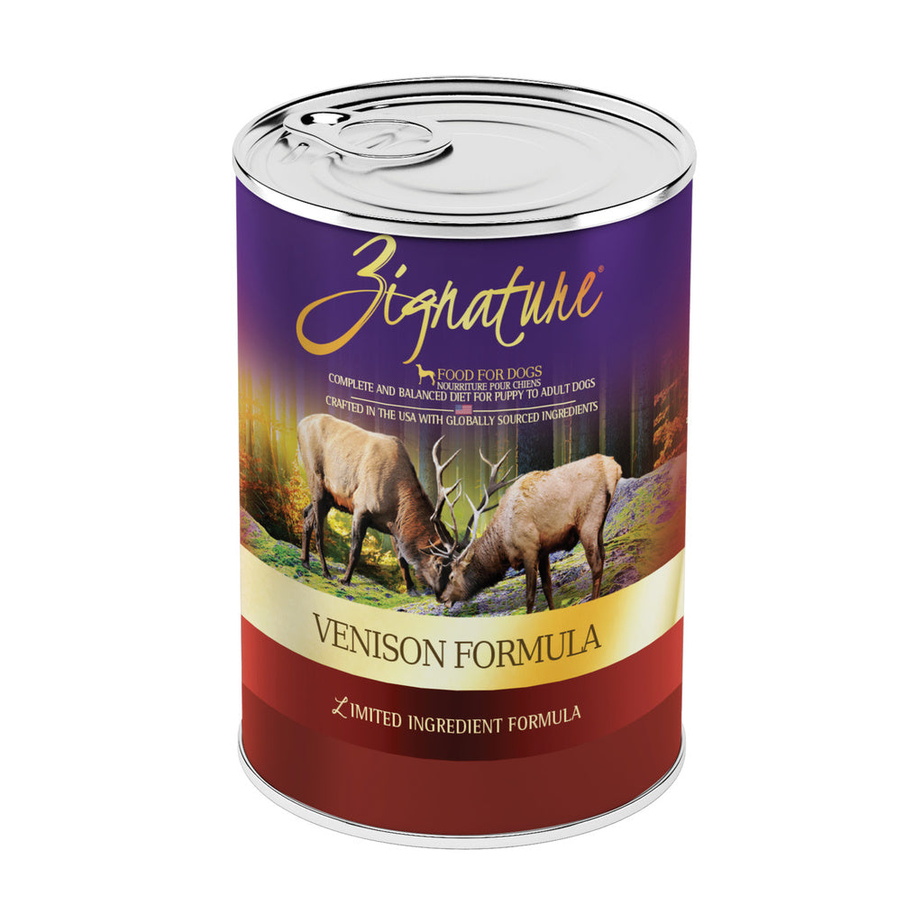 Zignature Venison Formula Canned Dog Food, 13 oz Can - Limited Ingredient, Grain-Free