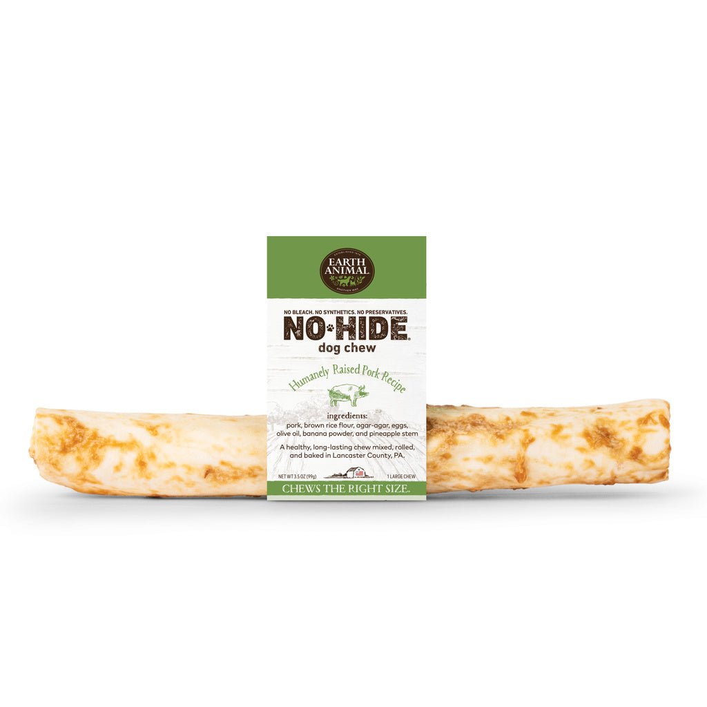 Earth Animal No Hide Pork Chew - 11 Inch, Wholesome Rawhide Alternative Dog Treat