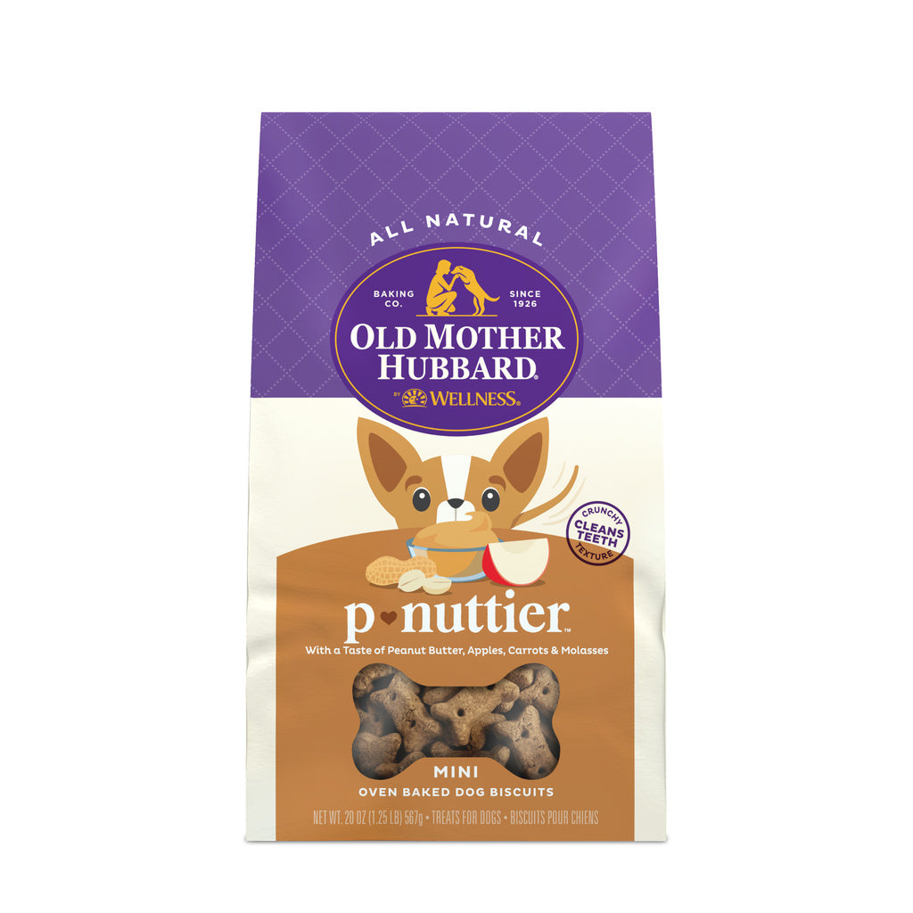 Old Mother Hubbard Classic P-Nuttier Mini Biscuits Baked Dog Treats, 20 oz