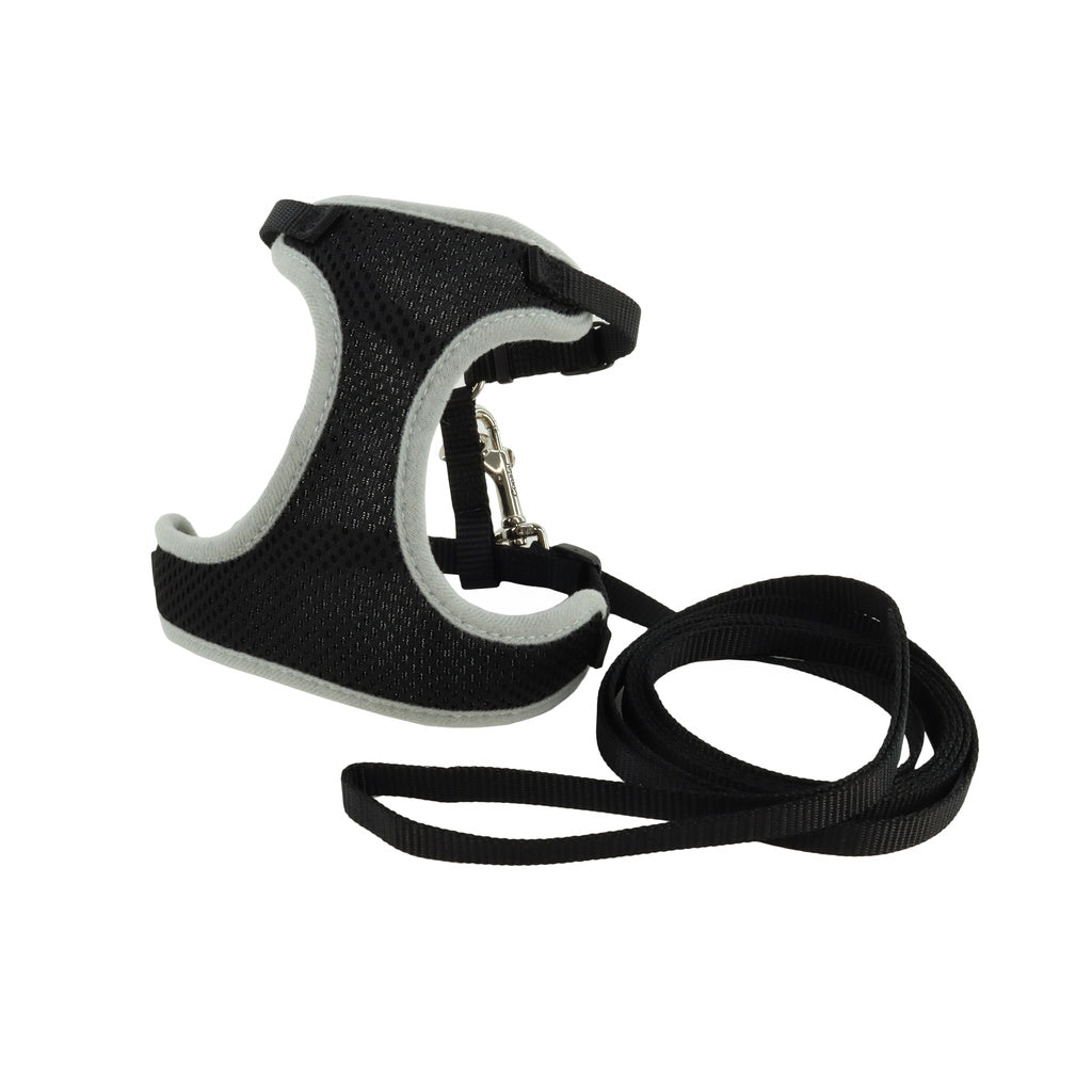 CST Cat Soft Mesh Harness - Black - Adjustable 11-14 inch