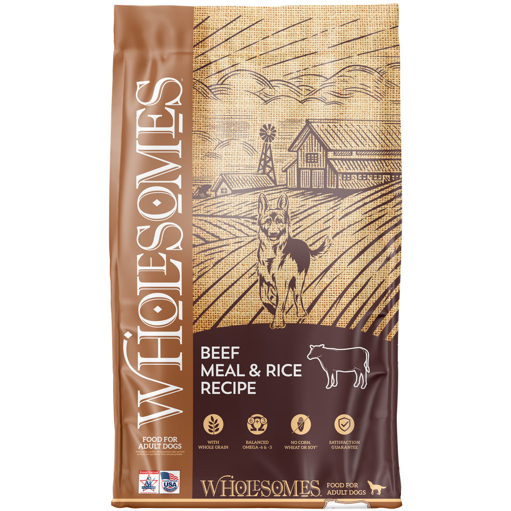 Wholesomes Beef Meal & Rice Recipe Adult Dry Dog Food, 40 lb