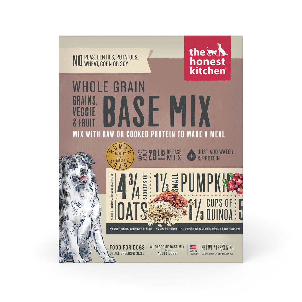 The Honest Kitchen Dehydrated Whole Grain Veggie & Fruit Base Mix Dog Food - 7 lb Box (Just Add Protein)