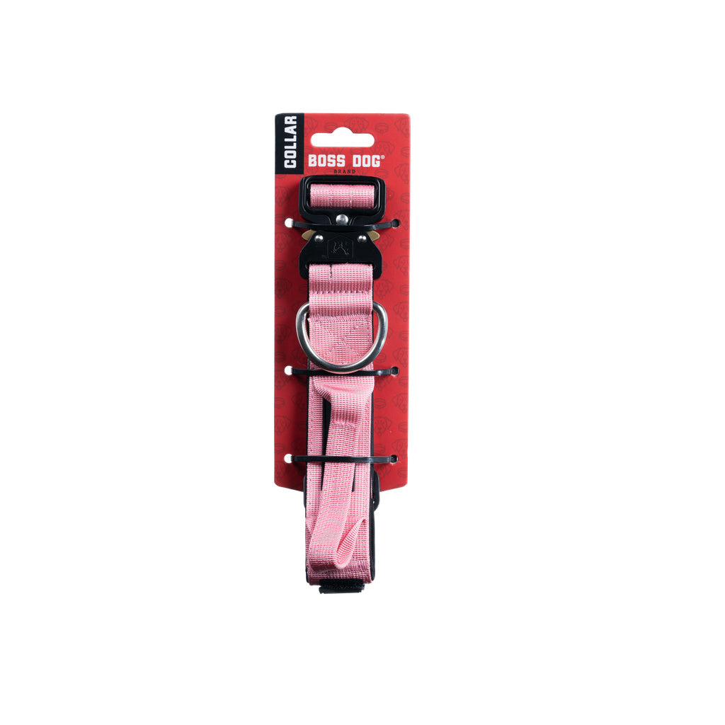 Boss Dog Tactical Dog Collar - Pink Camo, Adjustable, Large (17-22")