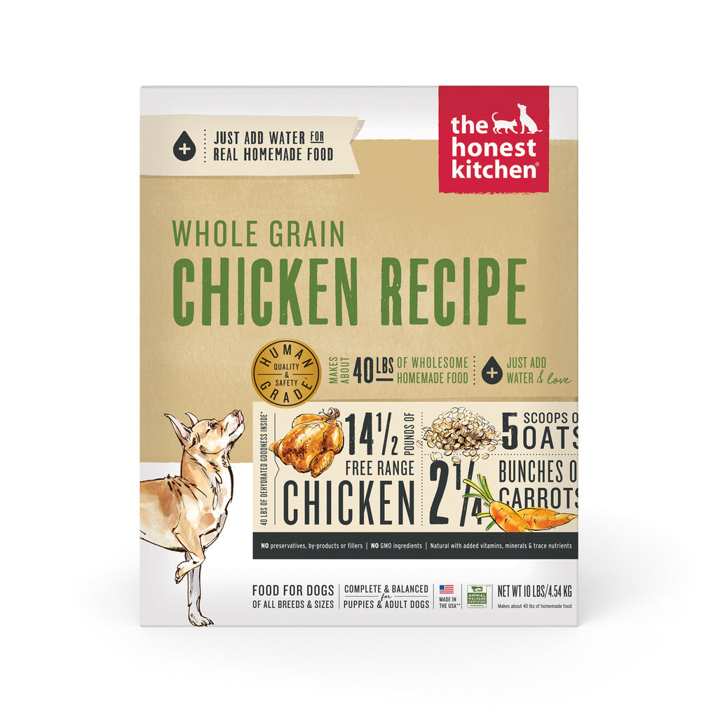 The Honest Kitchen Dehydrated Whole Grain Chicken Dog Food - 10 lb (Makes 40 lbs)