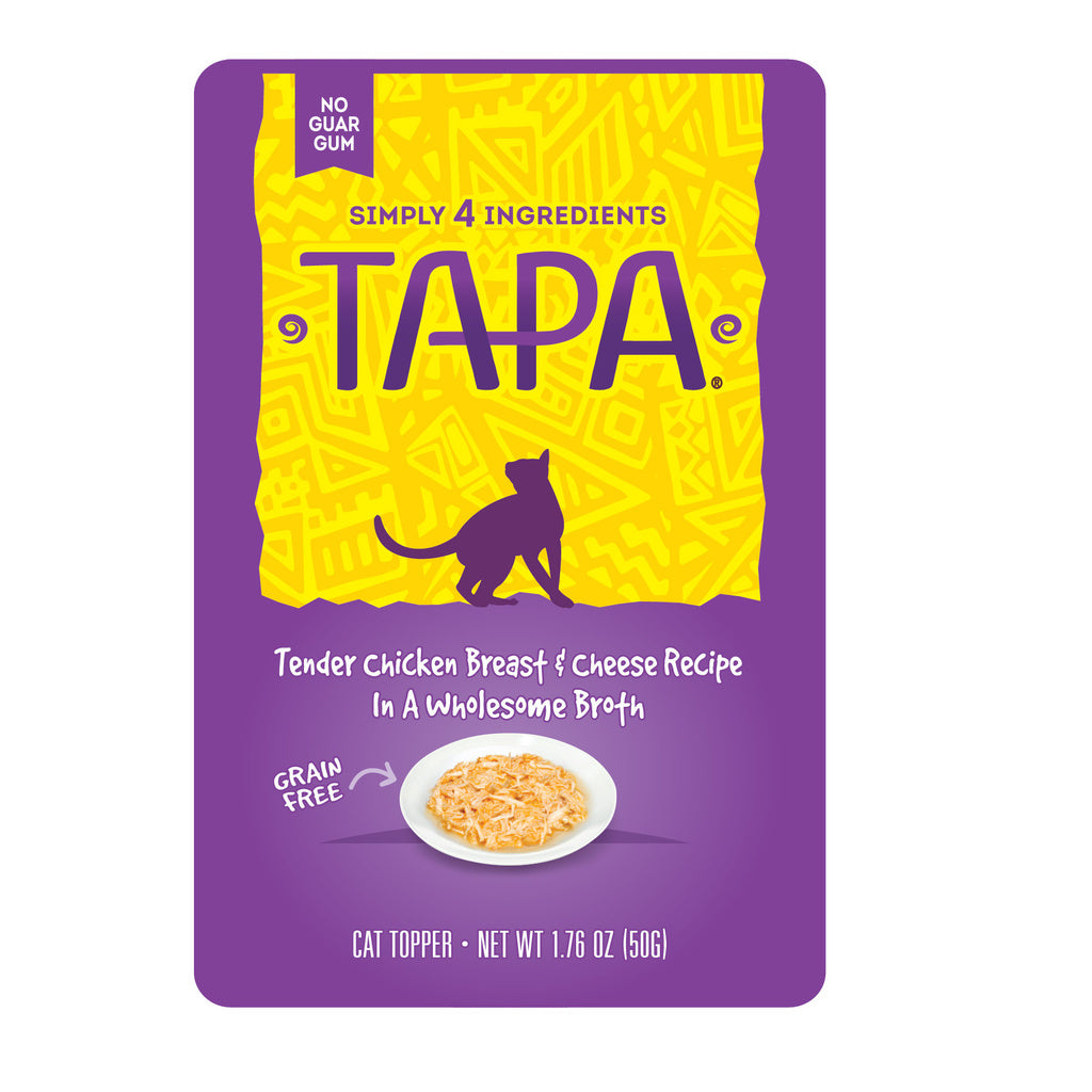 Tapa by Rawz Cat Food Pouch, Chicken & Cheese, 1.76 oz (50g) - Grain-Free Wet Food Topper