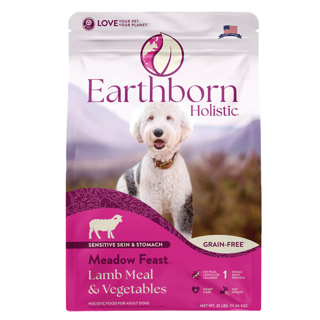 Earthborn Holistic Meadow Feast Lamb & Vegetables Grain-Free Dry Dog Food - 25 lb Bag