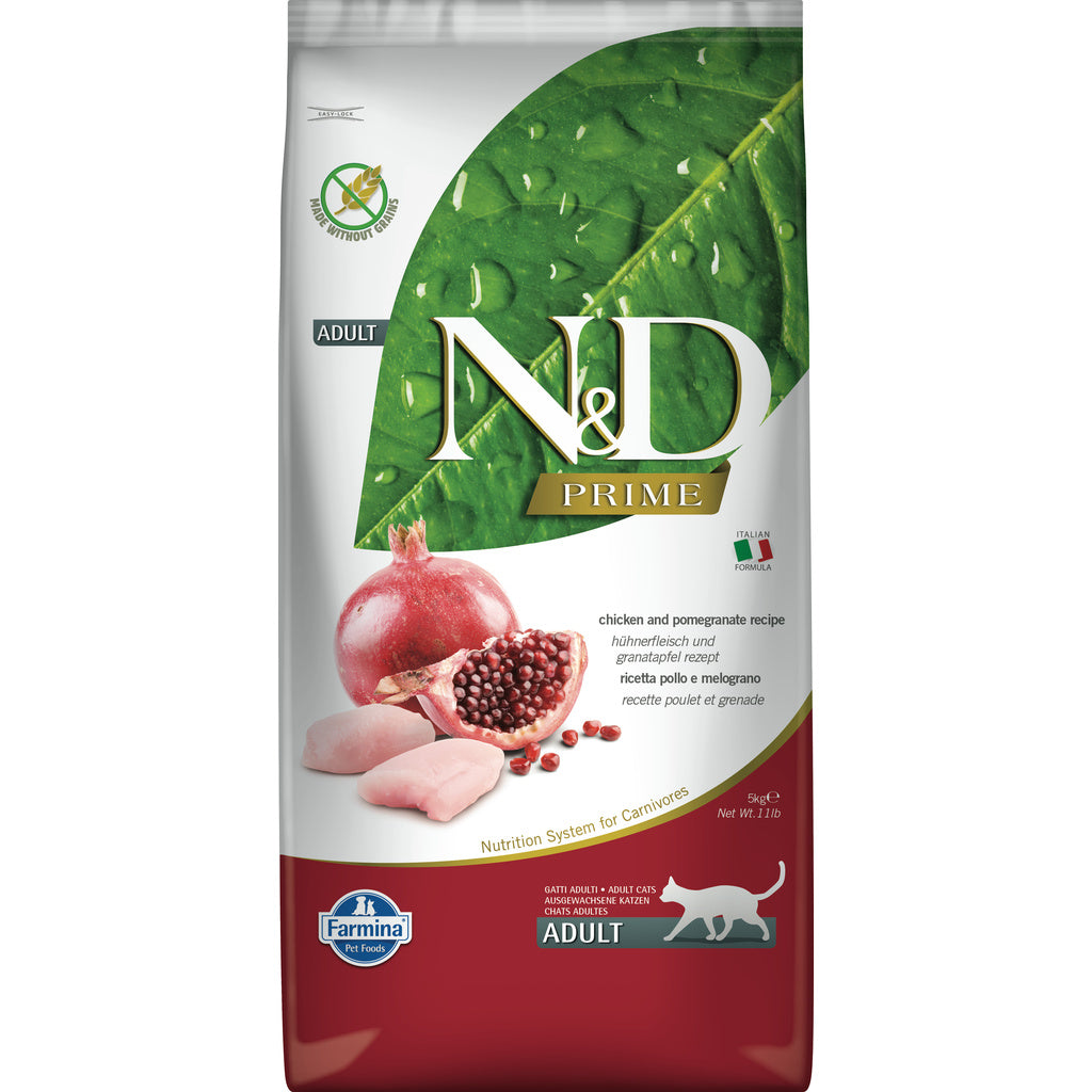 Farmina N&D Prime Adult Cat Food - Chicken & Pomegranate, Grain-Free (1.5kg / 3.3lb)
