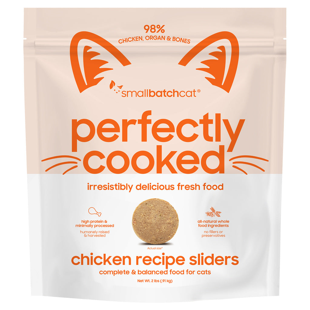 Smallbatch Cat Perfectly Cooked Chicken Sliders Frozen Cat Food - 2 lb