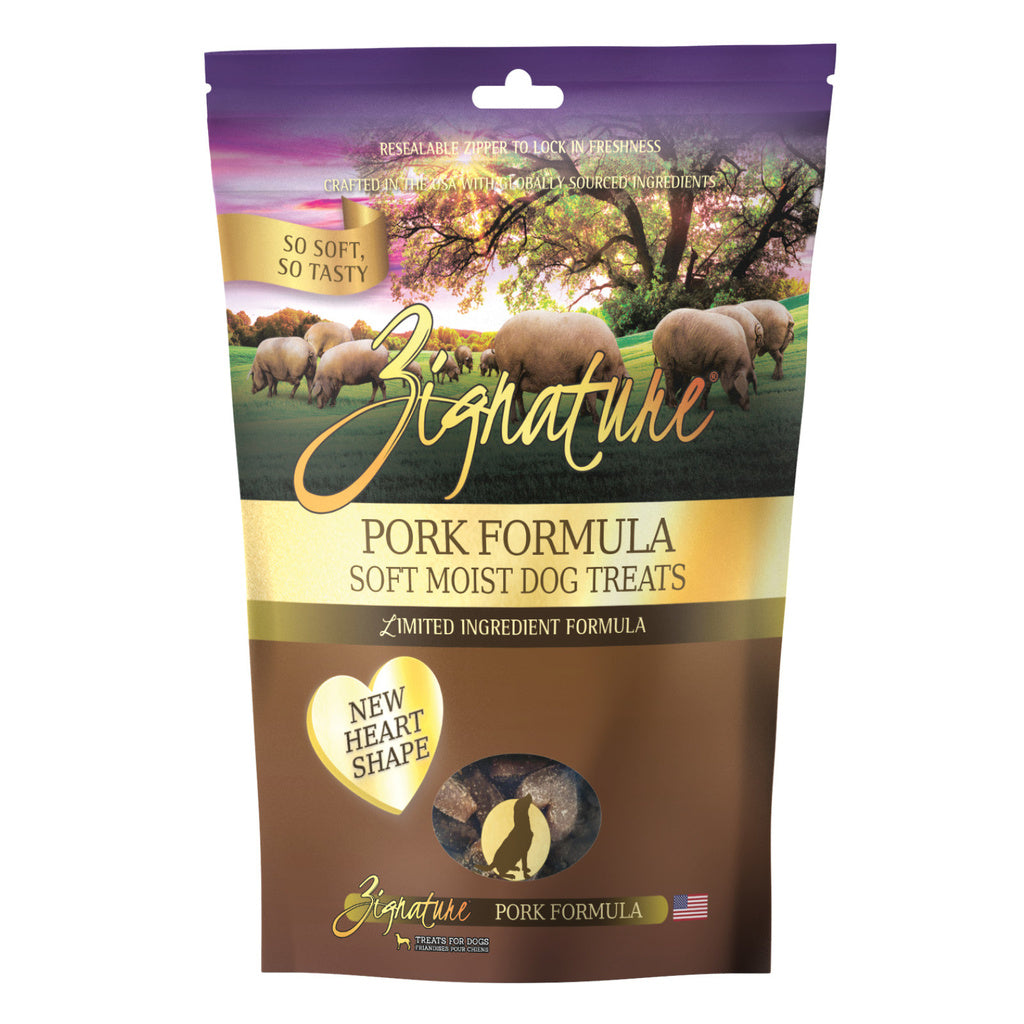Zignature Soft Moist Dog Treats - Pork - 4oz