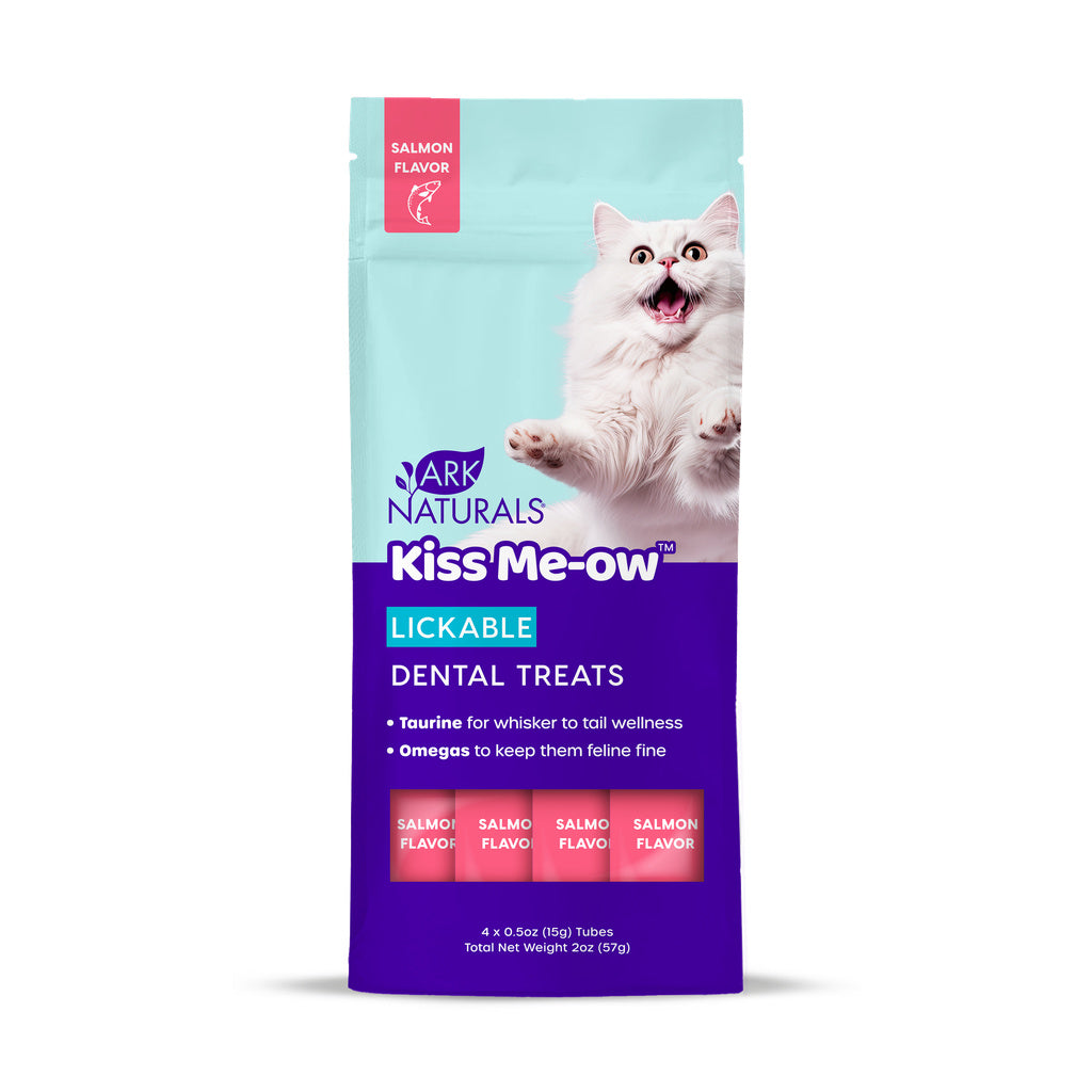 Ark Naturals Kiss Me-Ow Lickable Salmon Dental Treat for Cats, 2 oz