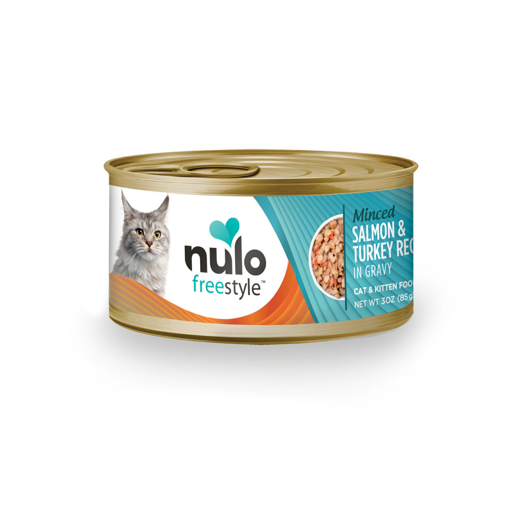 Nulo Freestyle Minced Salmon & Turkey Recipe in Gravy Cat & Kitten Food 3 Oz