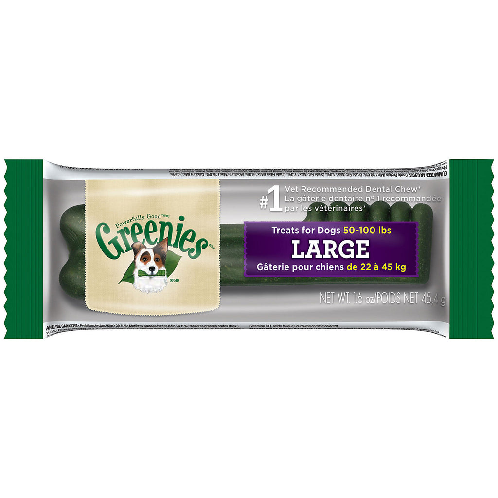 Greenies Large Dog Dental Treats - Original Flavor - Single Treat or Pack of 12