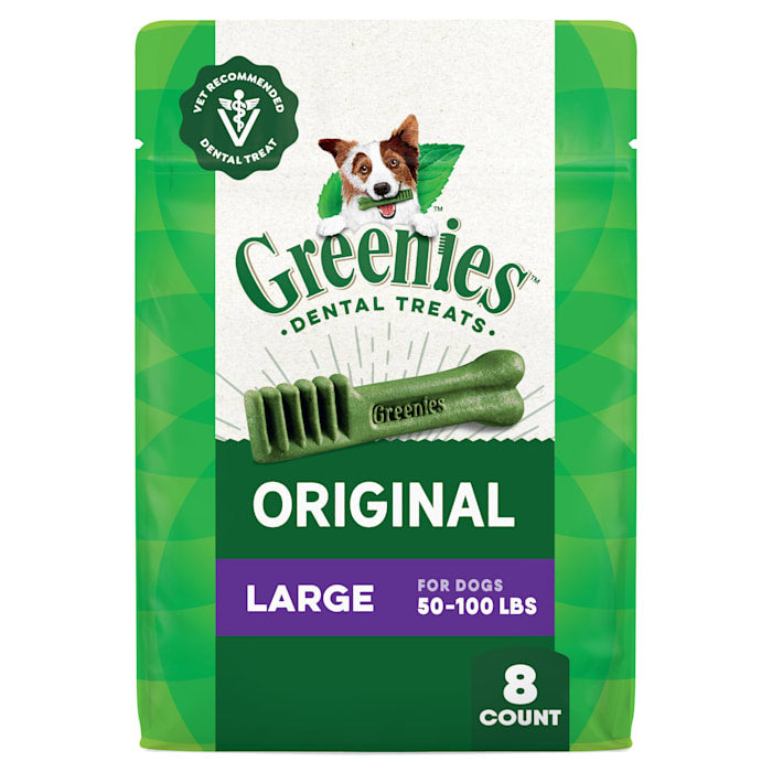 Greenies Large Original Dental Dog Treats, 12oz (8 Treats)