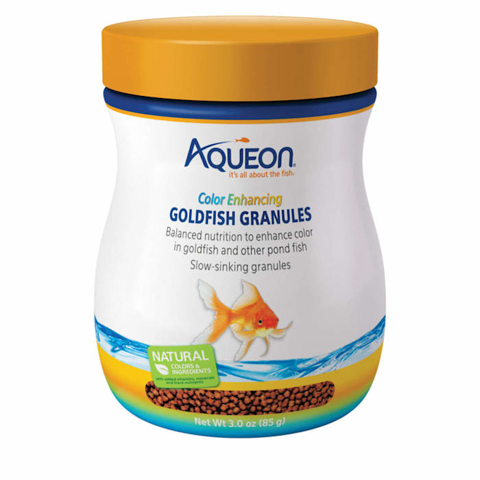 Aqueon Color Enhancing Goldfish Granules Food for Fish 3oz