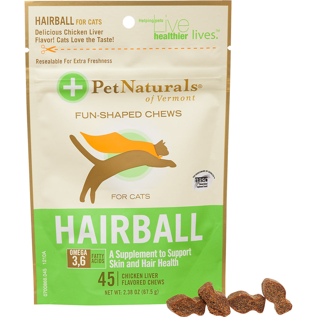 Pet Naturals of Vermont Hairball Skin / Hair Supplement C...