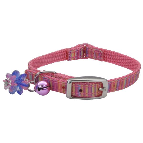Coastal Pet 5/16" x 6-8" Pink Ribbon Kitten Collar