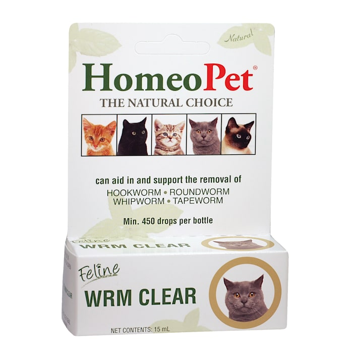 HomeoPet WRM Clear Feline Drops - 15ml - Worm Treatment for Cats