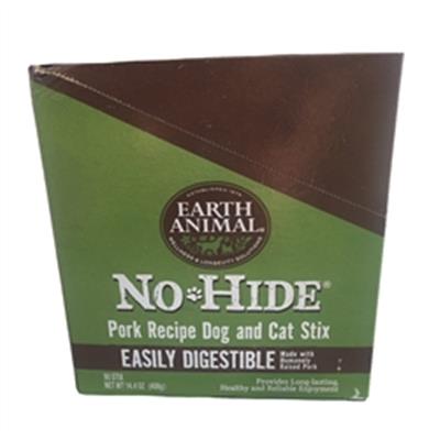 Earth Animal No Hide Pork Chews Dog Treats, Stix or 90 Count, Rawhide Alternative