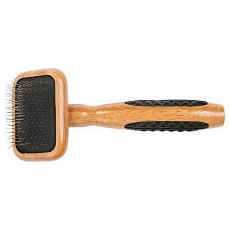 Bass Pet Brush De-matting Slicker, Alloy Pin & Bamboo Handle (Extra Small)