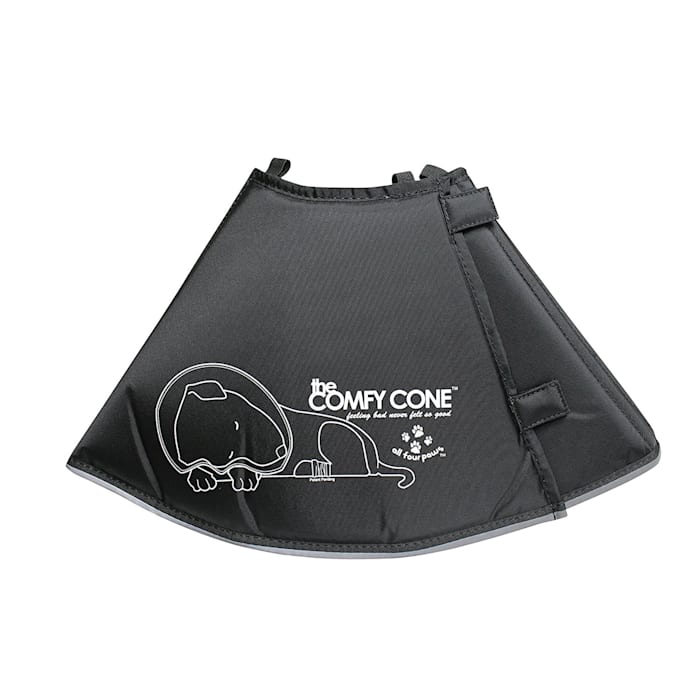 All Four Paws The Comfy Cone E-Collar for Dogs & Cats, Black, Small