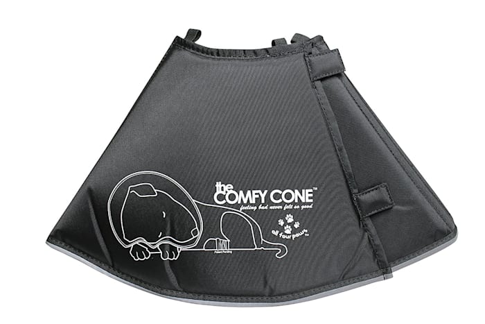 All Four Paws Comfy Cone - Black - Medium - Soft E-Collar for Dogs & Cats