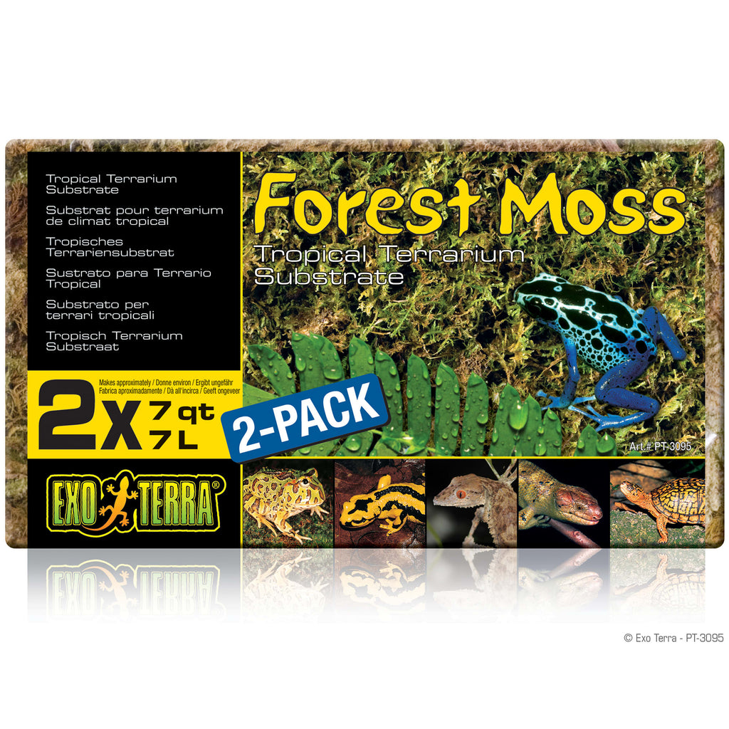 Exo Terra Forest Moss Tropical Terrarium Reptile Substrate - 7 qt - 2 count