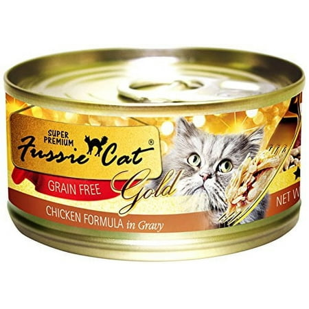Fussie Cat Super Premium Chicken in Gravy Grain-Free Wet Cat Food, 2.82 oz Can (24-Pack Available)