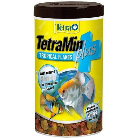 TetraMin Plus Tropical Flakes Fish Food, 7.06 oz / 1L, Cleaner Water Formula