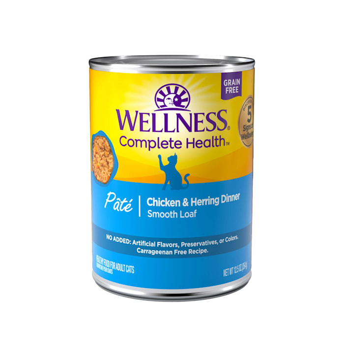 Wellness Complete Health Grain Free Canned Cat Food  Chic...