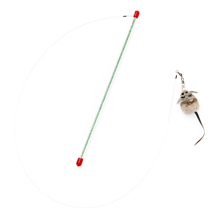 Go Cat Cat Catcher Teaser Wand with Mouse Cat Toy